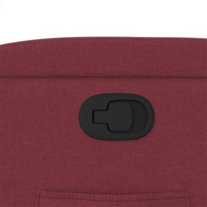 Изправящ реклайнер стол, виненочервен, текстил