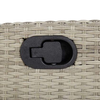 Градински трапезен комплект 5 части с възглавници светлосив