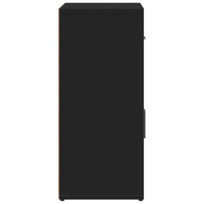 Сайдборд, черен, 60x31x70 см, инженерно дърво