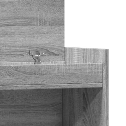 Шкаф за обувки, сив сонома, 100,5x28x100 см, инженерно дърво