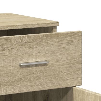 Сайдборд, дъб сонома, 79x38x80 см, инженерно дърво