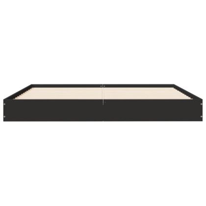 Рамка за легло без матрак Черно 160x200 см инженерно дърво