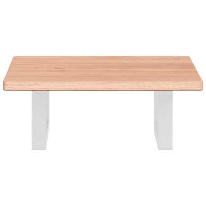 Стенен рафт за мивка, стомана и масивно дърво дъб