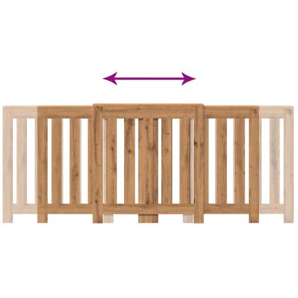 Капак за радиатор, дъб артизан, 205x21,5x83,5см инженерно дърво