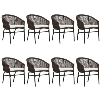 Градински трапезен комплект, 9 части, кафяв