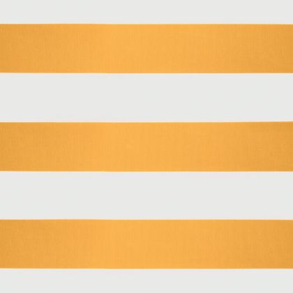 Прибираща се тента жълто и бяло 4,5x3 м плат и алуминий