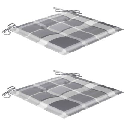 Сгъваеми градински столове, 2 бр, възглавници, акация масив