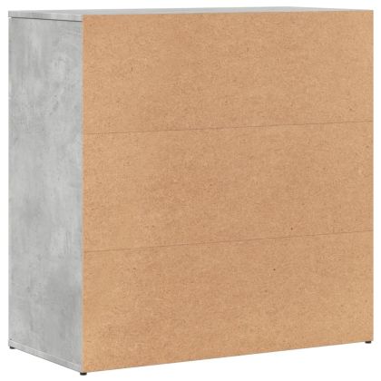 Сайдборд, бетонно сив, 79x38x80 см, инженерно дърво