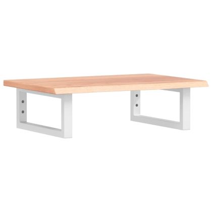 Стенен рафт за мивка, стомана и масивно дърво дъб