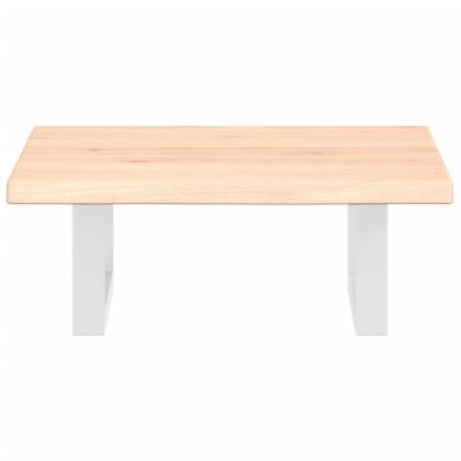 Стенен рафт за мивка, стомана и масивно дърво дъб