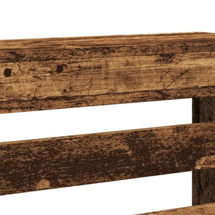 Капак за радиатор, старо дърво, 149x20x82 см, инженерно дърво