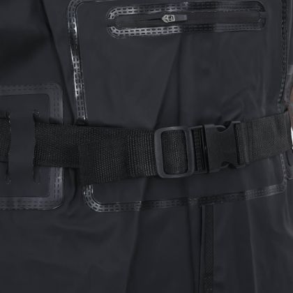 Гащеризон за риболов с ботуши и колан, черен, размер 44