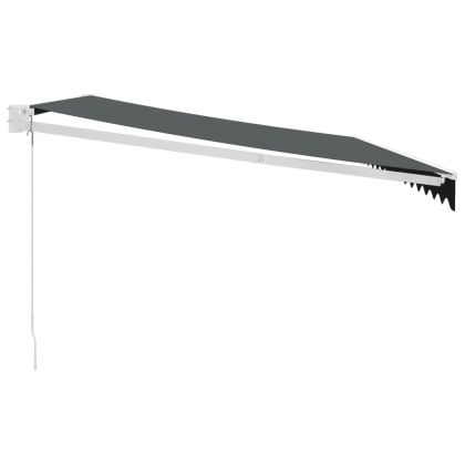 Прибираща се тента антрацит 4,5x3 м плат и алуминий