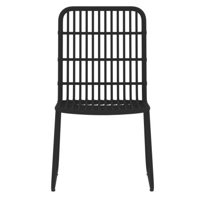 Градински трапезен комплект, 9 части, черен