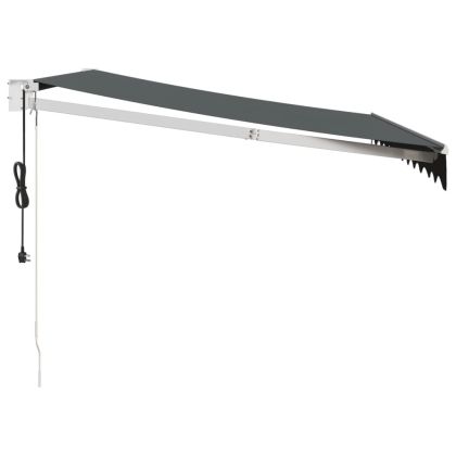 Автоматично прибираща се тента, антрацит, 3,5x2,5 м