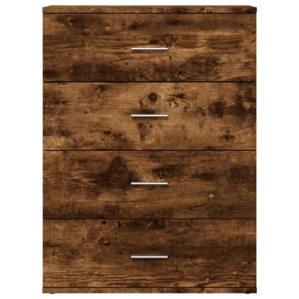 Сайдборд, опушен дъб, 60x39x80 см, инженерно дърво