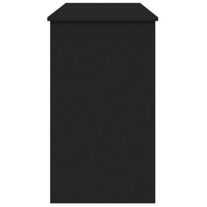 Тоалетка с огледало, черна, 100x45x76 см