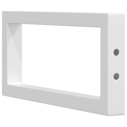 Рафтови скоби за мивка, 2 бр, бял, правоъгълни, стомана