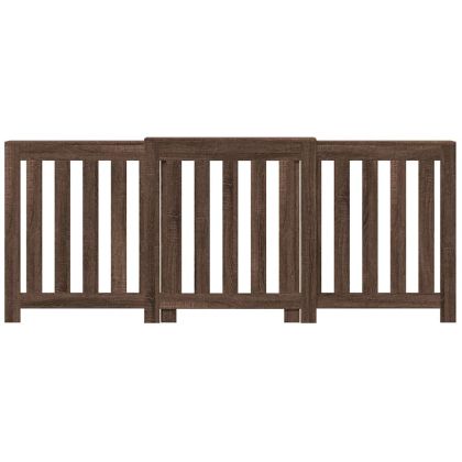 Капак за радиатор, кафяв дъб, 205x21,5x83,5 см, инженерно дърво