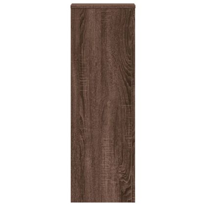 Поставка за растения, кафяв дъб, 33x33x100 см, инженерно дърво