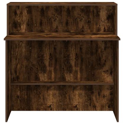 Приемно бюро, опушен дъб, 100x50x103,5 см, инженерно дърво