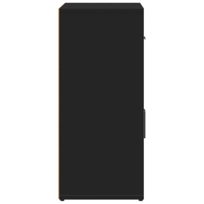 Сайдборди, 2 бр, черен, 60x31x70 см, инженерно дърво