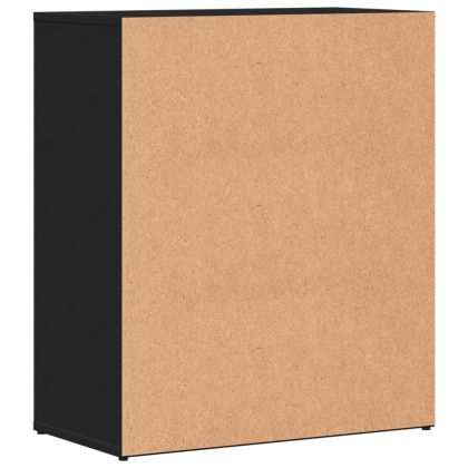 Сайдборди, 2 бр, черен, 60x31x70 см, инженерно дърво