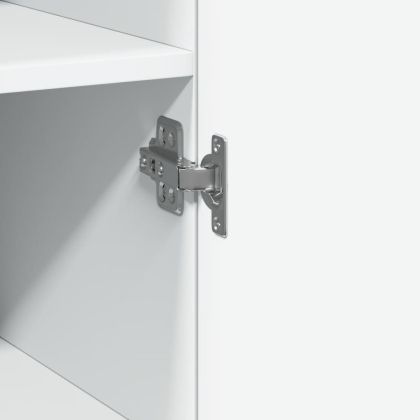 Висок шкаф, бял, 40x42,5x185 см, инженерно дърво