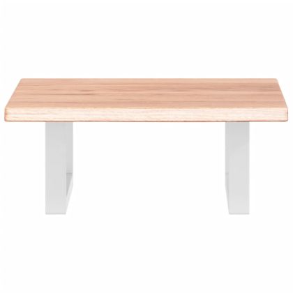 Стенен рафт за мивка, стомана и масивно дърво дъб