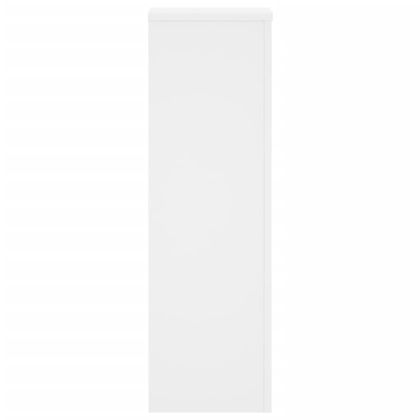 Стойки за растения 2 бр бели 25x25x80 см инженерно дърво