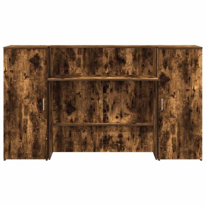 Приемно бюро, опушен дъб, 180x50x103,5 см, инженерно дърво