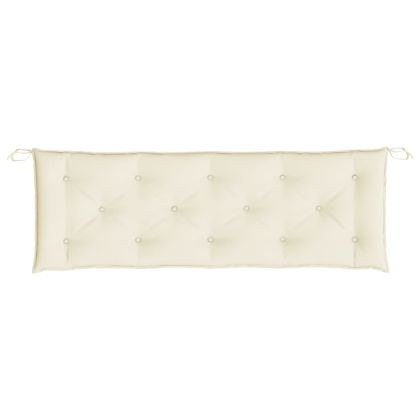 Възглавница за градинска пейка кремава 150x50x7 см оксфорд плат