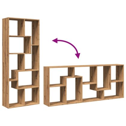 Разделител за стая / библиотека, дъб артизан, 67x25x161,5 см