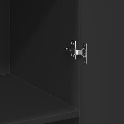 Висок шкаф, черен, 70x42,5x185 см, инженерно дърво