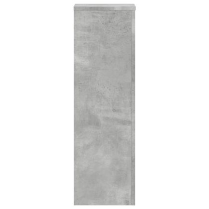 Стойки за растения 2 бр бетонно сив 25x25x80 см инженерно дърво