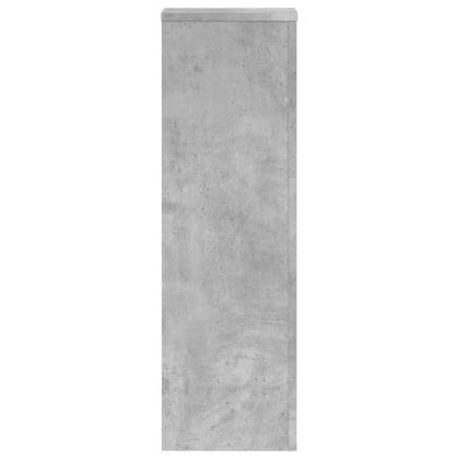 Стойки за растения 2 бр бетонно сив 25x25x80 см инженерно дърво