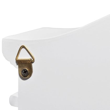 Шкаф за ключове с фоторамка, бял