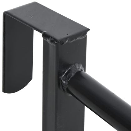 Стойка за седло с кука за юзда преносима черна желязо едно рамо