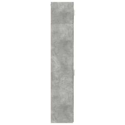 Тесен шкаф, бетонно сив, 30x42,5x225 см, инженерно дърво