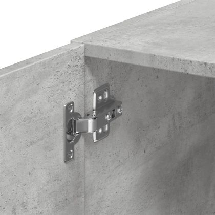 Тесен шкаф, бетонно сив, 30x42,5x225 см, инженерно дърво