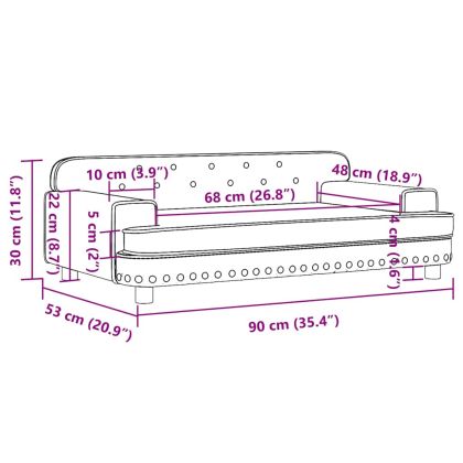Детски диван кафяв 90x53x30 см изкуствена кожа