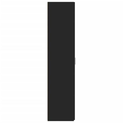 Висок шкаф, черен, 30x42,5x185 см, инженерно дърво