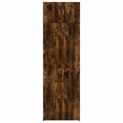 Шкаф за съхранение, опушен дъб, 70x42,5x225 см, инженерно дърво