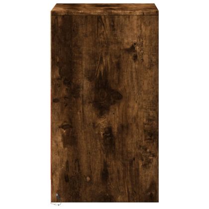 Нощно шкафче с LED осветление, опушен дъб, инженерно дърво