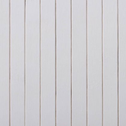 Параван за стая, бамбук, бял, 250x165 см