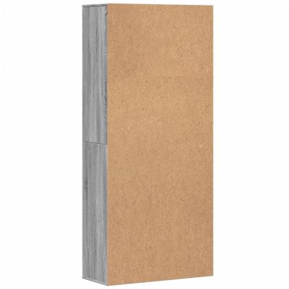 Висок шкаф, сив сонома, 80x35x180 см, инженерно дърво