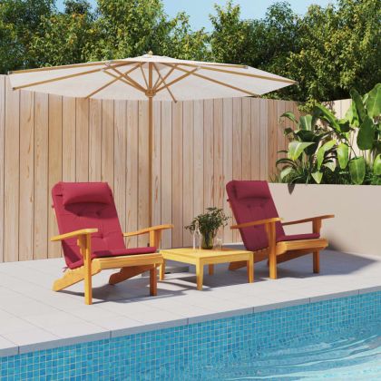 Възглавници за стол Адирондак 2 бр виненочервени Оксфорд плат