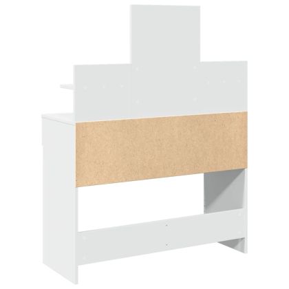 Тоалетка с LED, бяла, 100x40x130 см