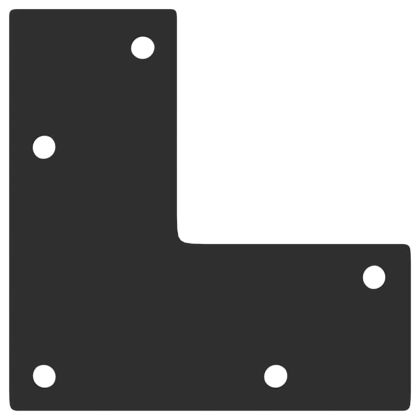 Крака за масичка за кафе, конична форма, 4 бр., черни, 42-43 см, стомана