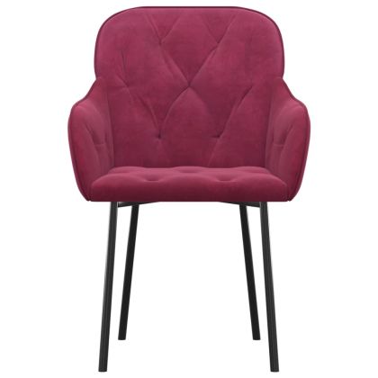 Трапезни столове, 2 бр, виненочервени, кадифе